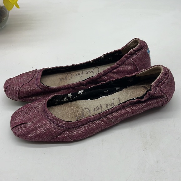 Toms purple Ballet Flat Size 8. BFL3160 - Picture 3 of 8